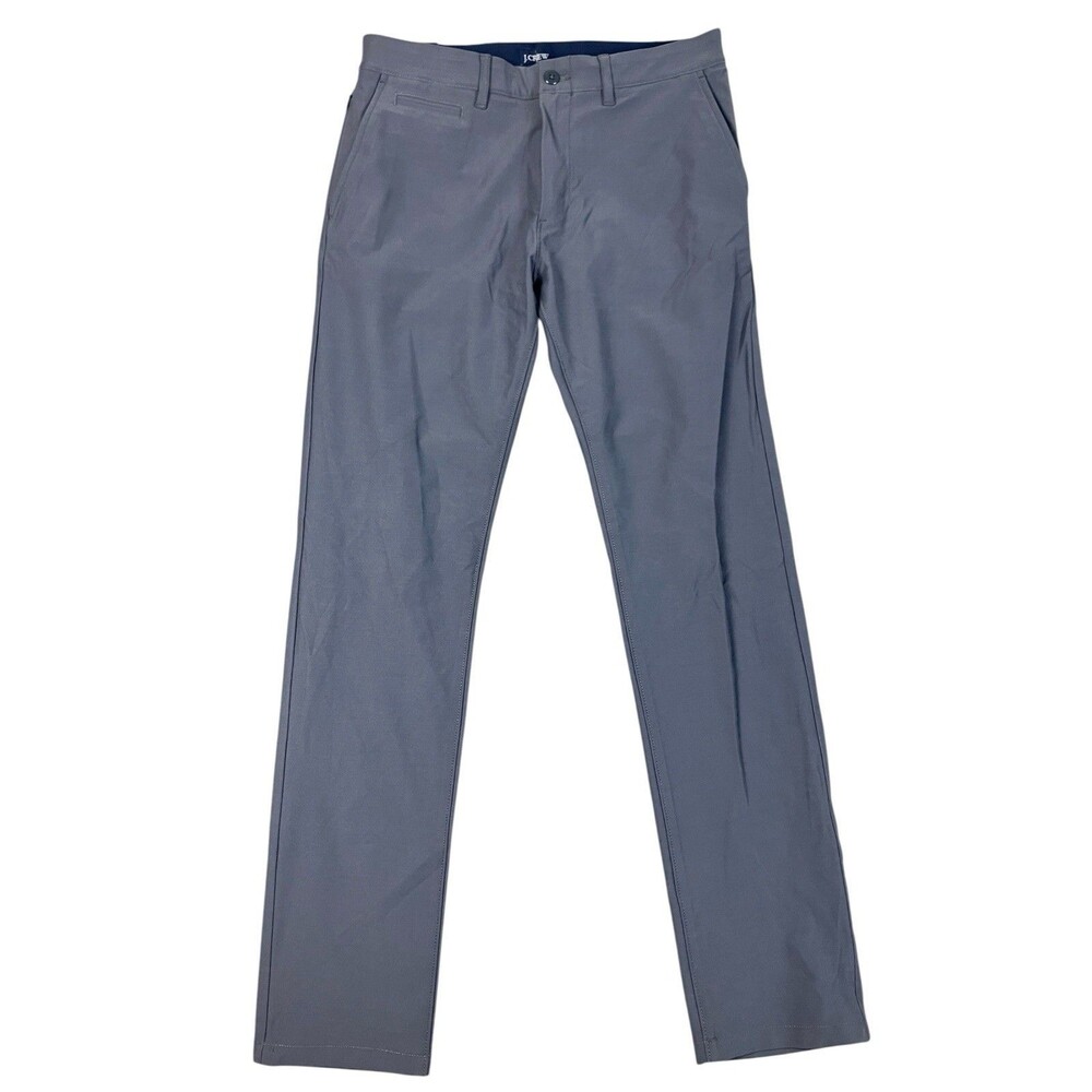 J Crew 484 Tech Pants Performance Slim Fit 4 Way Stretch CG696 Mens 31x32 Gray
